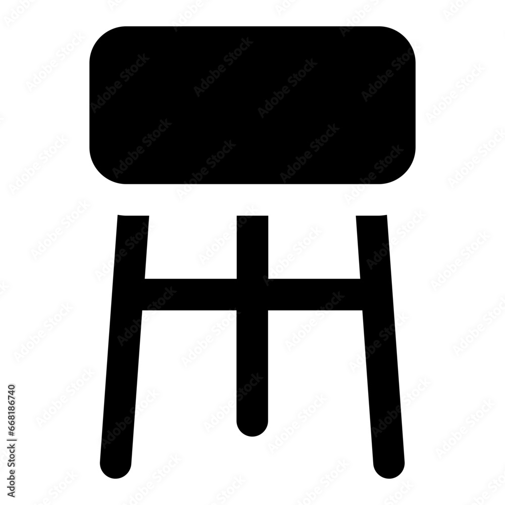 Fototapeta premium Stool glyph icon