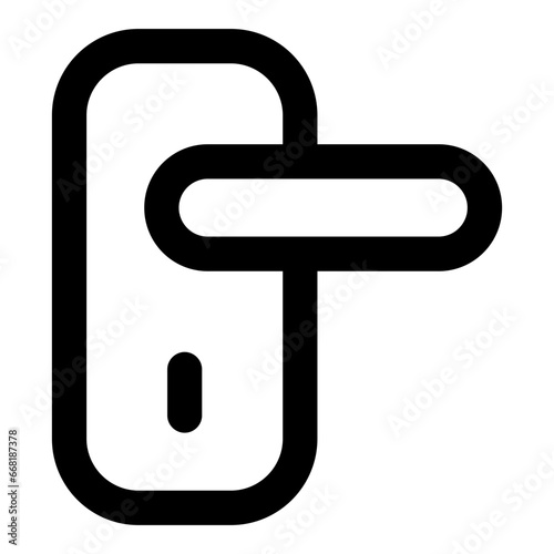 Door knob line icon