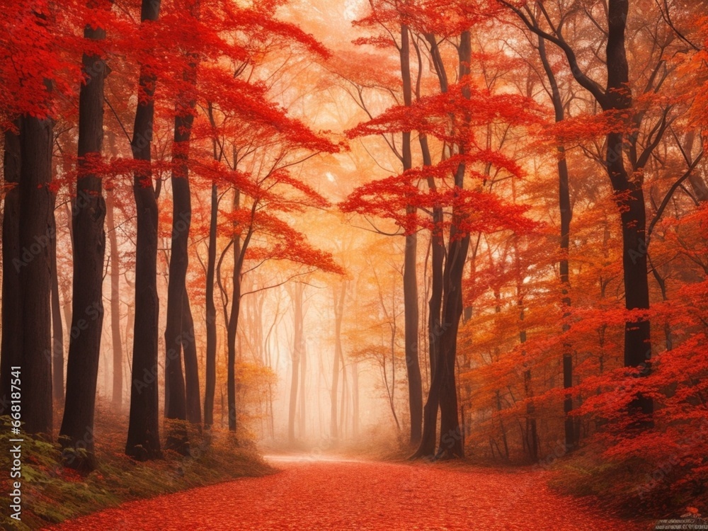 Fototapeta premium autumn in the forest