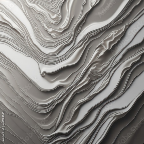 Abstract white background, 3d render, abstract wavy background, white and grey waves 