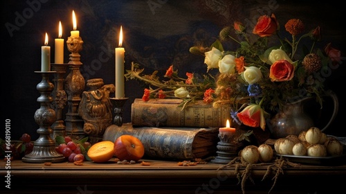 Still life with candles UHD wallpaper 