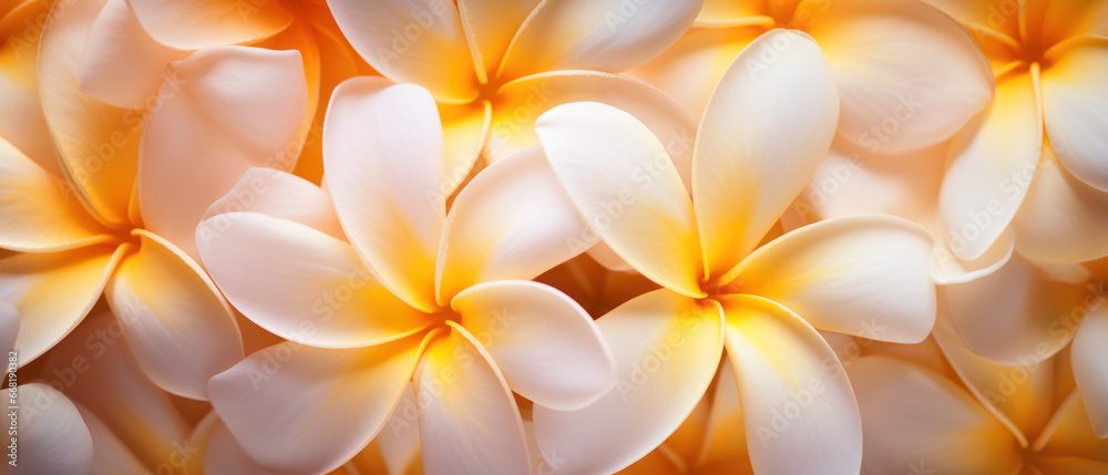 Macro capture of a Plumeria flower. A Macro capture of a Plumeria flower. A