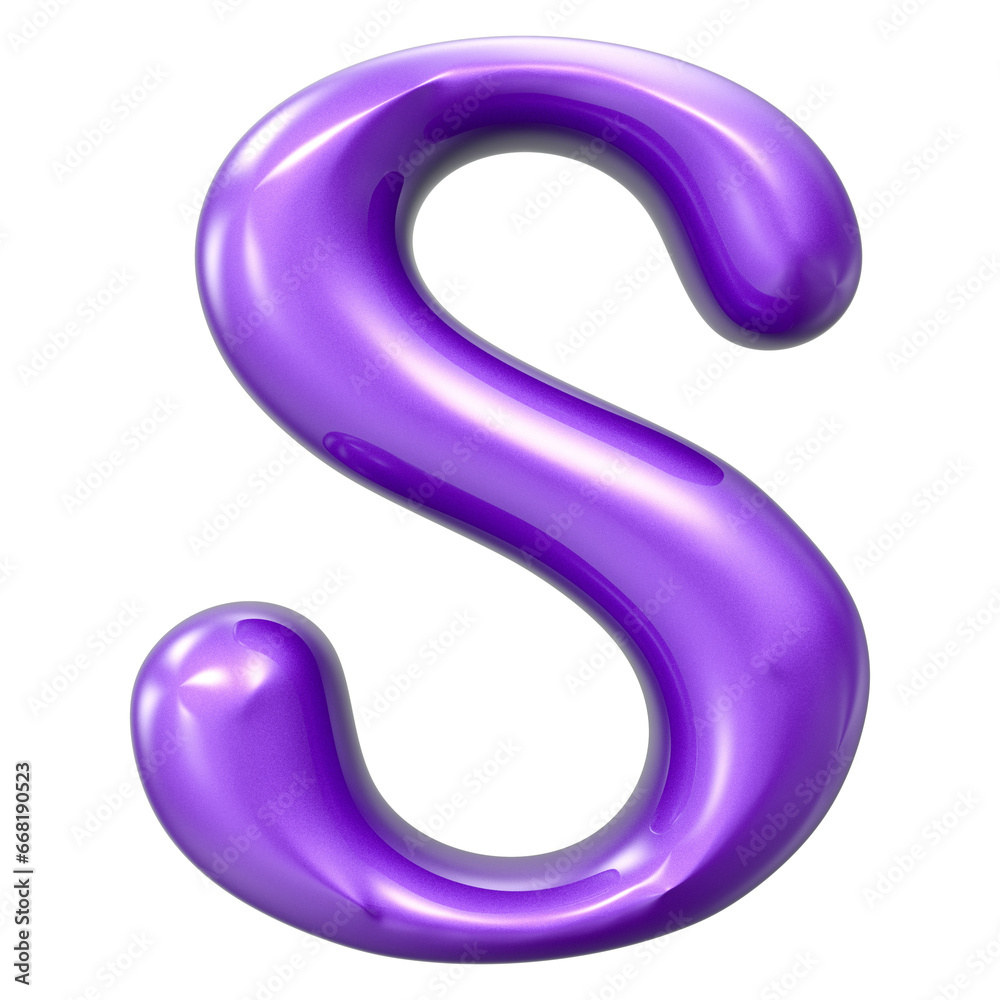 Font S 3D Rendering Font S 3D Rendering