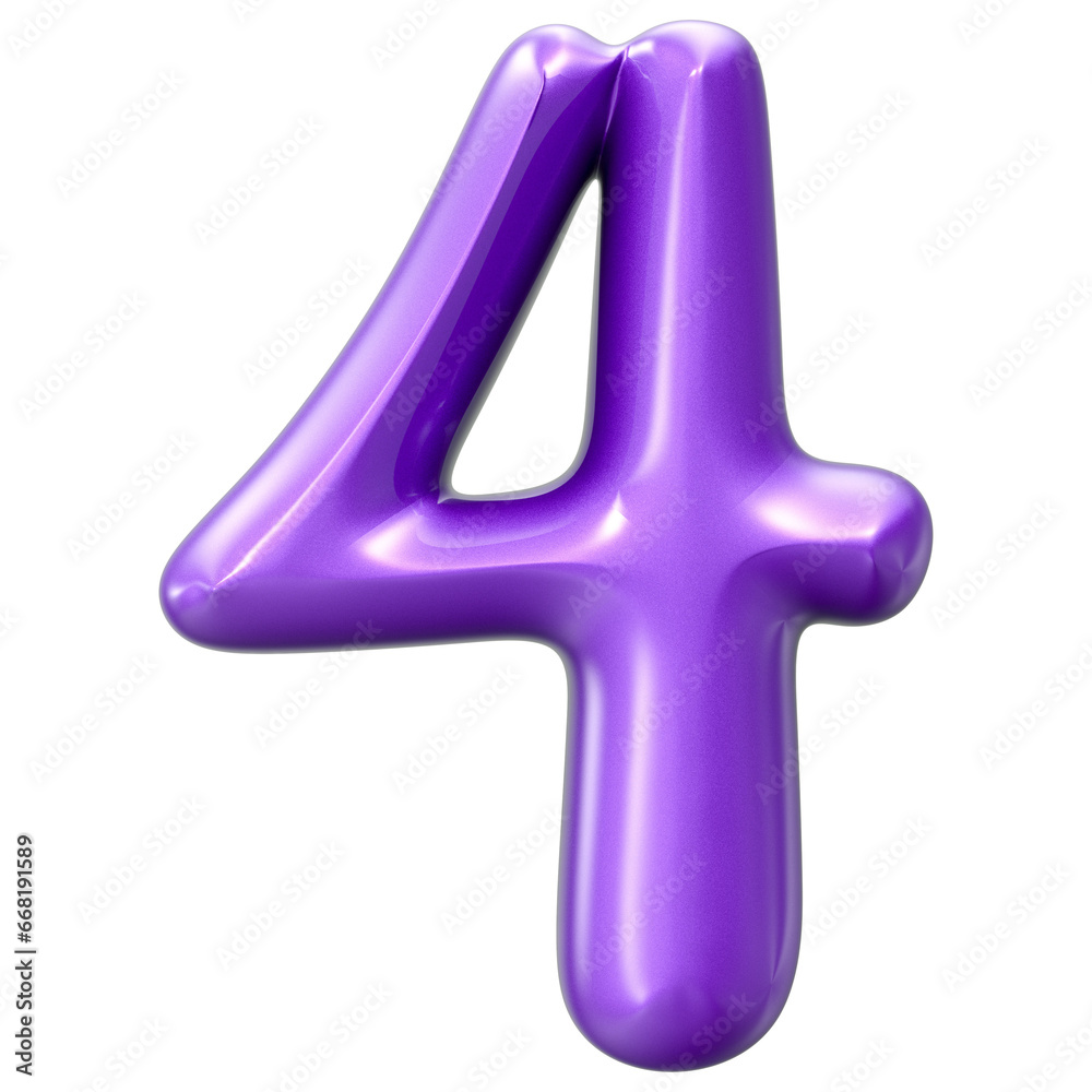 Number 4 3D Rendering Number 4 3D Rendering
