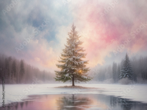 Christmas tree in the fog © Nilay