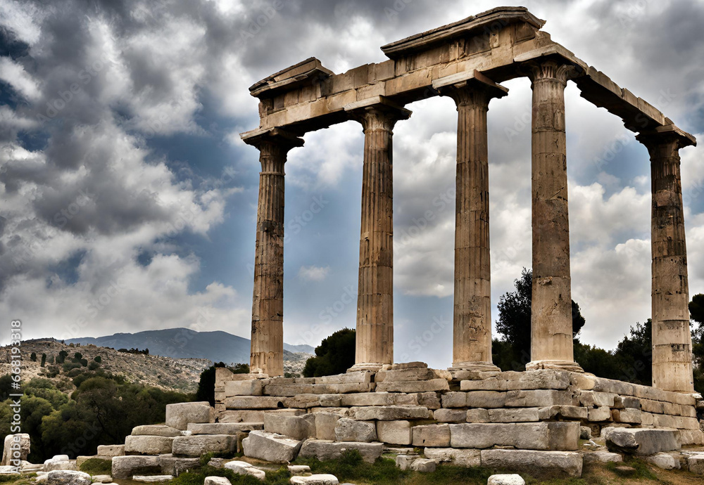 Perpetual beauty of an ancient Greece, untouched by time.