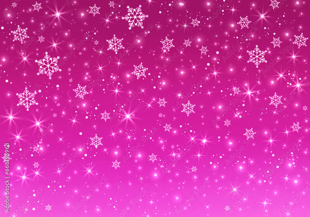 Fototapeta premium クリスマスイメージ背景 キラキラ 雪の結晶