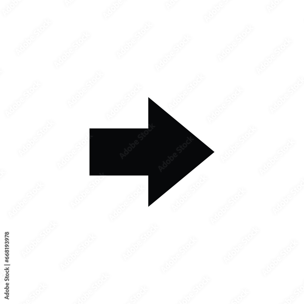 black arrow icon transparant backgorund flat design simple arrow right direction symbol