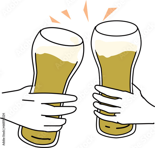 乾杯_ビールグラス