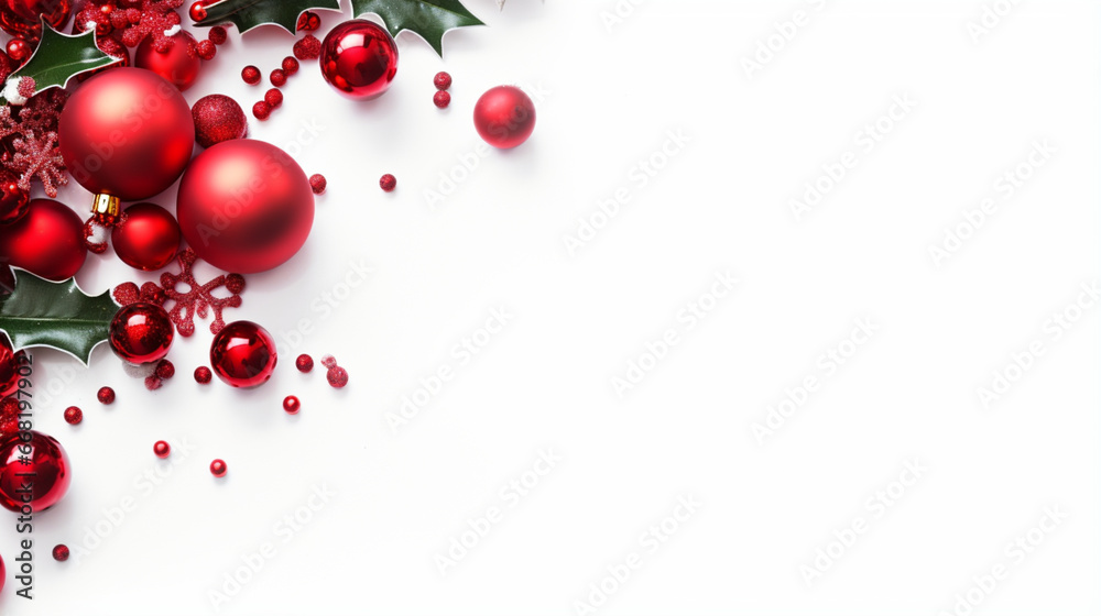 Beautiful Christmas background with white empty copy space for text or additional images Beautiful Christmas background with white empty copy space for text or additional images