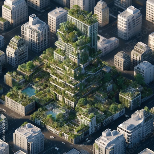 Green Sustainable Eco Friendly City Concept