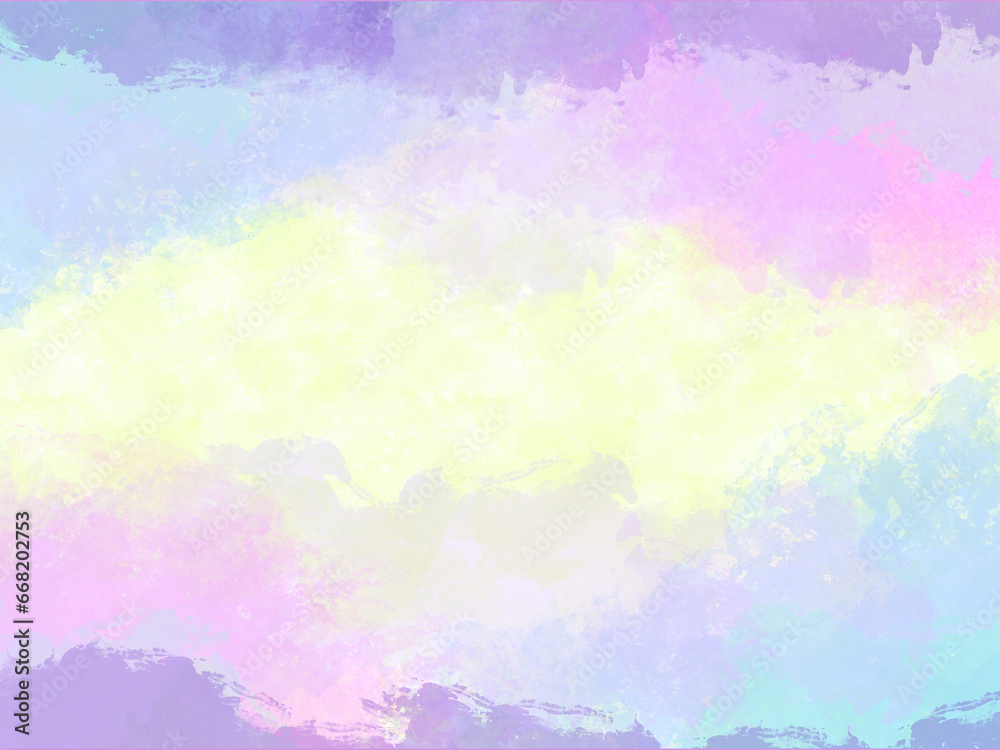 Simple Purple and Yellow Watercolor Background with Soft Brushstrokes