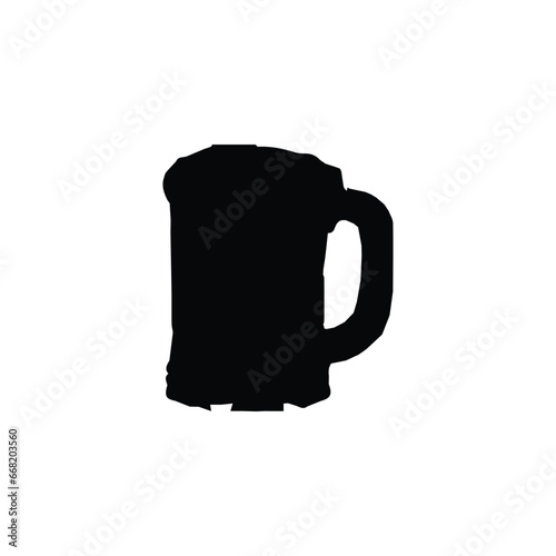 Beer grocer icon. Simple style beer restaurant poster background symbol. Beer grocer brand logo design element. Beer grocer t-shirt printing. Vector for sticker.