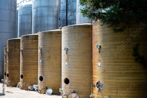 Fényképezés Concrete tanks for fermentation of grapes, wine making in Lazio, Italy