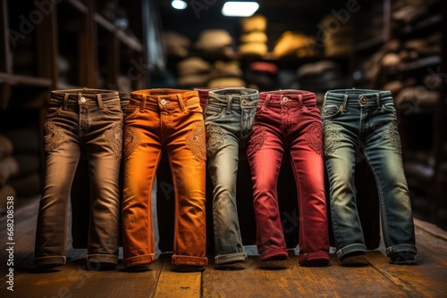 men's jeans on a store