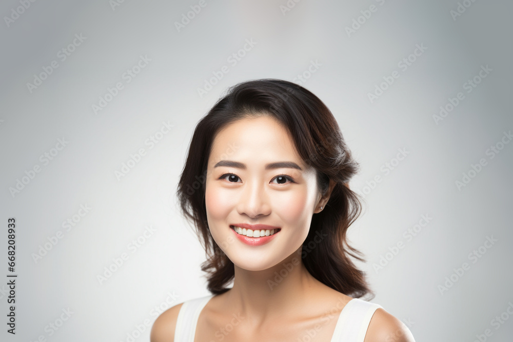 Beautiful face of young woman and skin care with healthy facial skin natural makeup. Beautiful face of young woman and skin care with healthy facial skin natural makeup.
