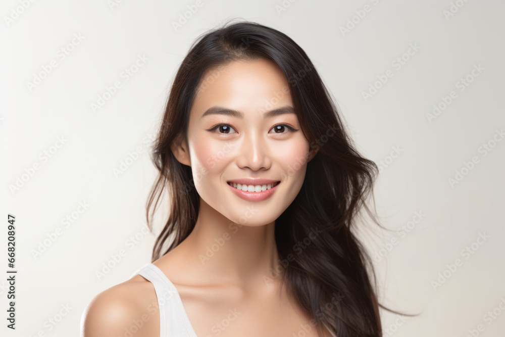 Beautiful face of young woman and skin care with healthy facial skin natural makeup. Beautiful face of young woman and skin care with healthy facial skin natural makeup.
