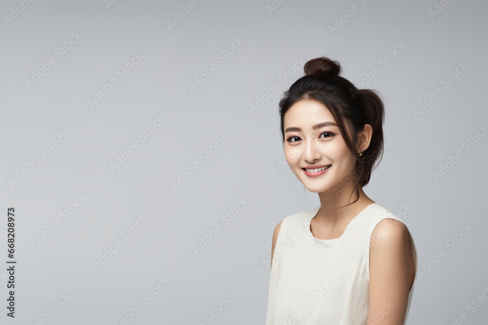 Beautiful face of young woman and skin care with healthy facial skin natural makeup. Beautiful face of young woman and skin care with healthy facial skin natural makeup.