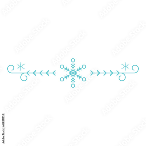 Christmas Snowflake Divider