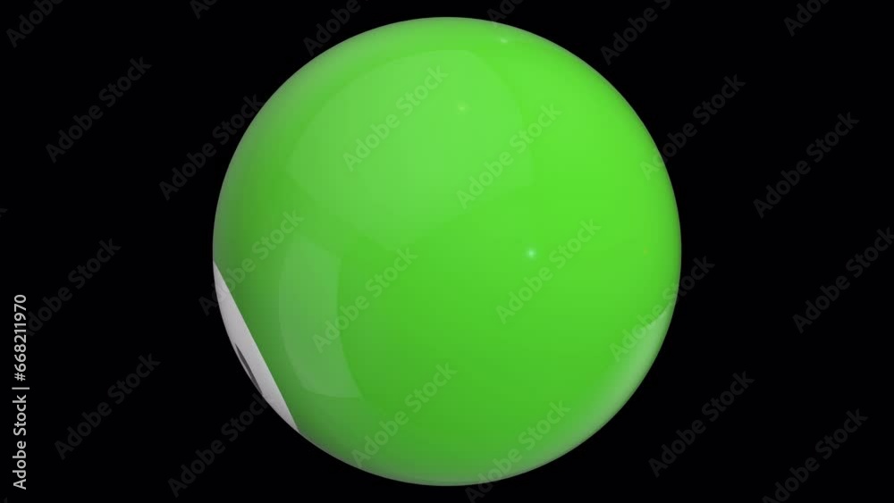 Pool ball number three rotates on the alpha channel background in a seamless loop. Pool ball number three rotates on the alpha channel background in a seamless loop.