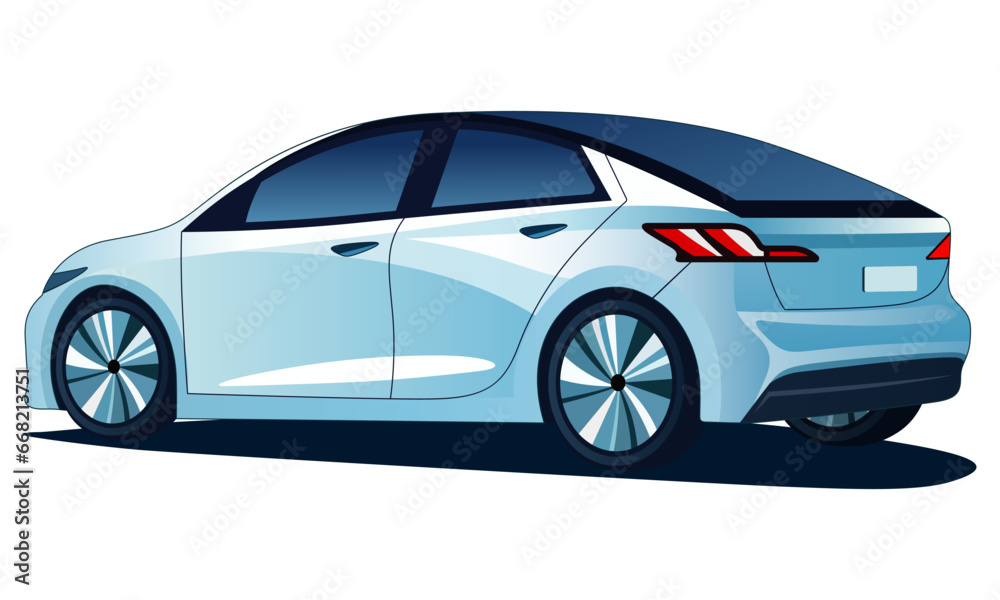 Car isolated on the background. Ready to apply to your design. Vector illustration.