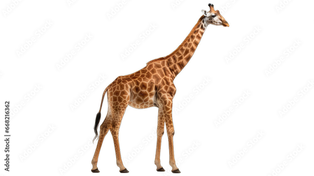 giraffe  isolated on a transparent background.