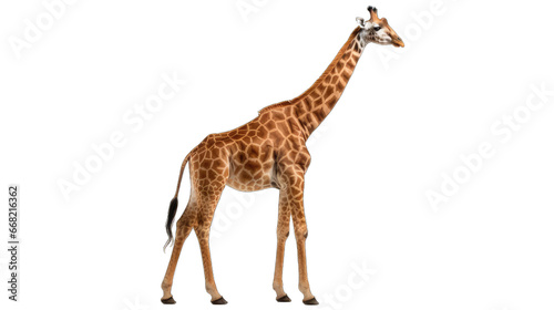 giraffe isolated on a transparent background.