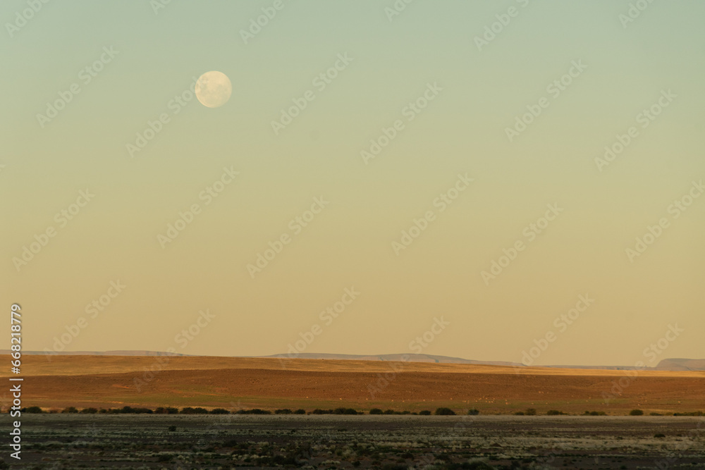 moonrise over the fields