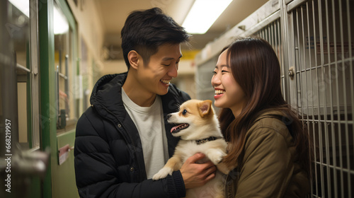 compassionate couple's decision to adopt stray dog from shelter has transformed both their lives and the dog's.Their visit the shelter was driven by shared desire to offer loving home to dog in need.