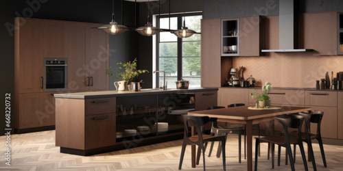 Modern Kitchen in a Luxury Apartment © wojciechkic.com