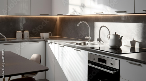Moder interior design of a kitchen