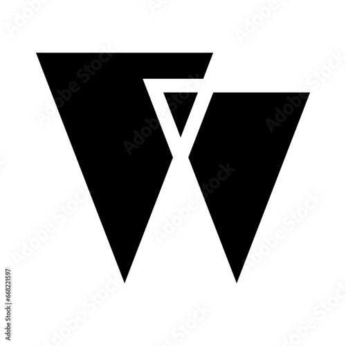 Black Letter W Icon with Triangles Free Download Black Letter W Icon with Triangles - GFXLoad