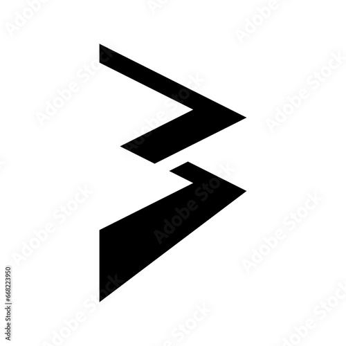 Black Zigzag Shaped Letter B Icon Free Download Black Zigzag Shaped Letter B Icon - GFXLoad