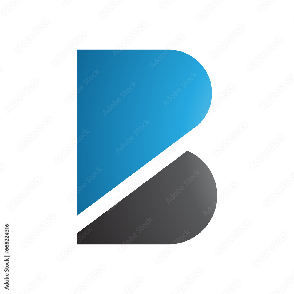 Blue and Black Bold Letter B Icon Blue and Black Bold Letter B Icon