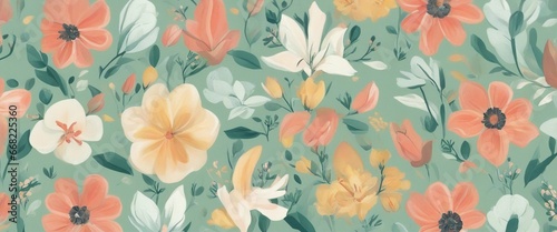 pattern with flowers wallpaper