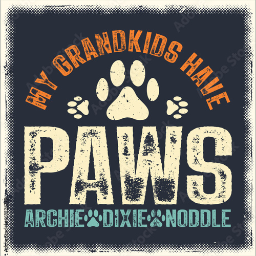 Dog Grandma Shirt, Cat Grandma Shirt, Funny Dog Lover Gift, Dog Owner Shirt, Personalized Custom Dog & Cat Names Tee, My Grandkids Have Paws