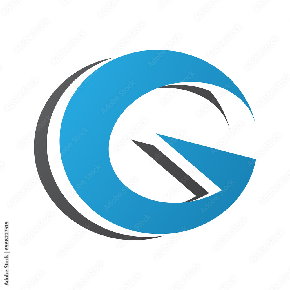 Blue and Black Round Layered Letter G Icon Blue and Black Round Layered Letter G Icon