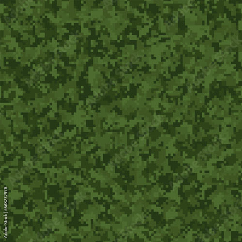 Professional seamless pixel forest camouflage for your production or design