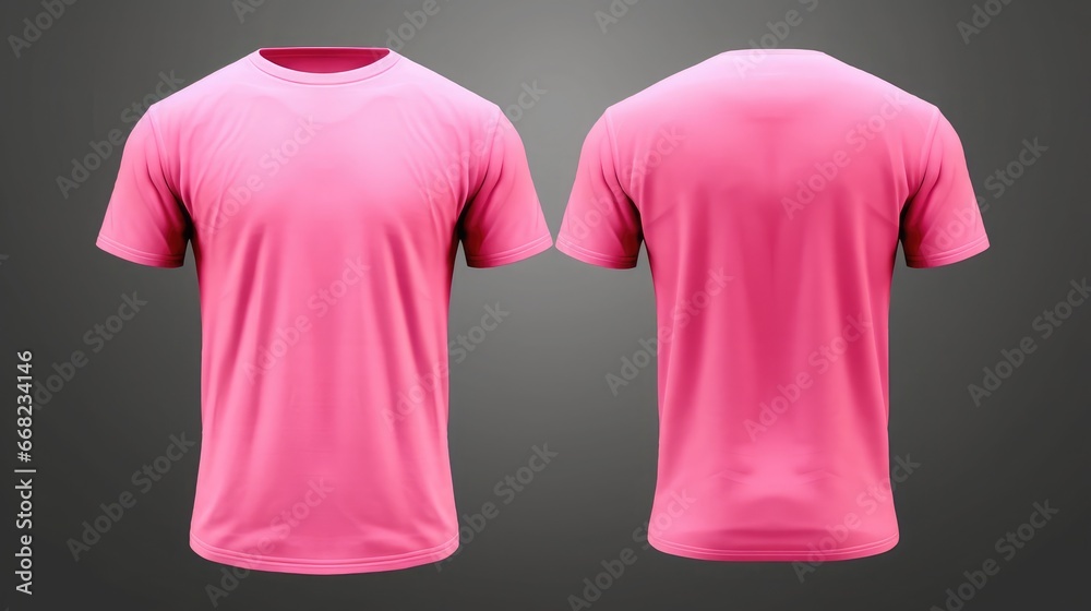 T-shirt front and back template for printing isolated on white background T-shirt front and back template for printing isolated on white background