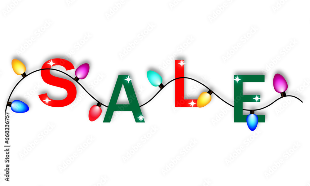 Holiday sale, Christmas, marketing, isolated, shopping, christmas sale, vector