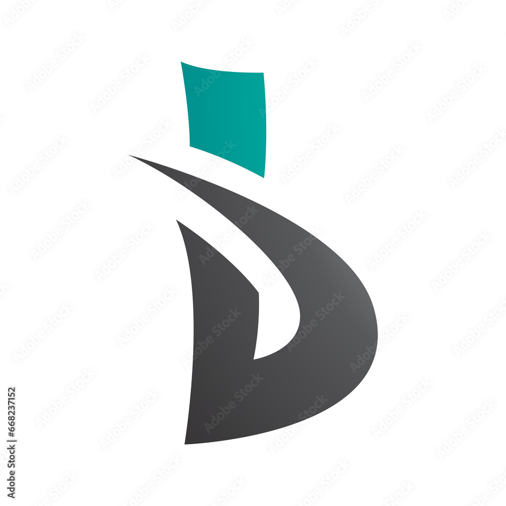 Green and Black Bold Spiky Letter B Icon Green and Black Bold Spiky Letter B Icon