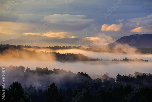 misty mountain sunset © Julie