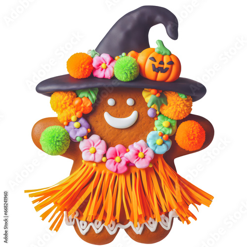 cute Halloween witch gingerbread.