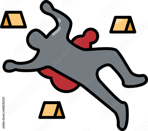 Crime scene line icon