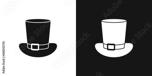 Leprechaun hat vector icon. St. Patrick sign, Leprechaun costume