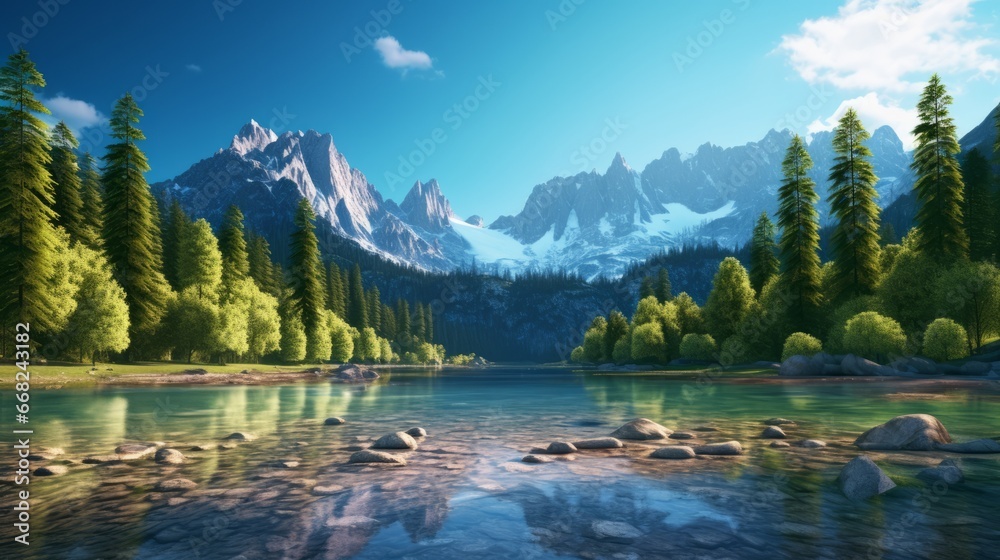 A serene nature-inspired backdrop featuring a beautiful landscape.