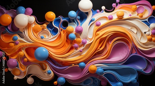 Vibrant hues dance across the canvas in a chaotic yet mesmerizing display of artistic expression