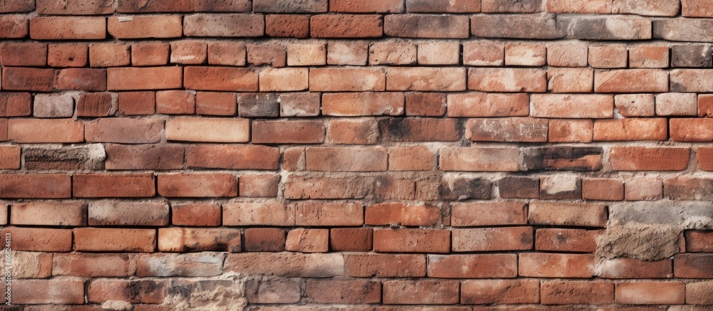 Obraz premium Burnt red bricks serving as wall background or texture