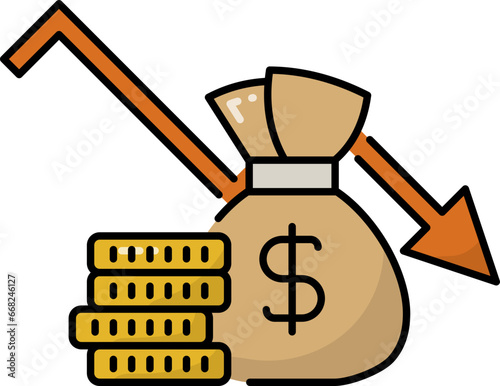 Money inflation icon