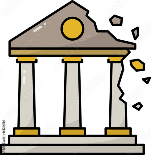 Collapse bank icon